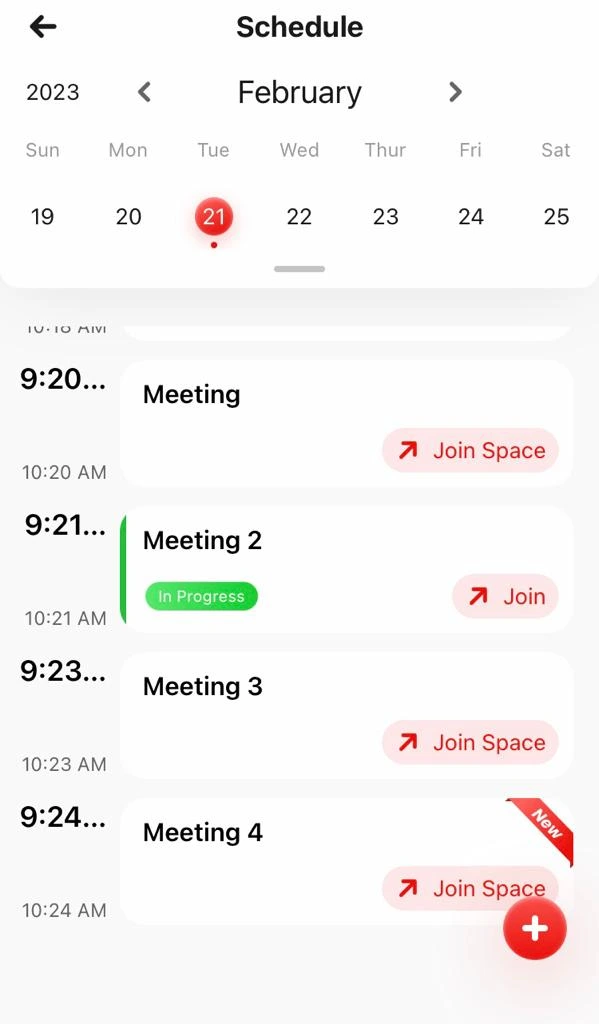 Review the Schedule on Calendar in Jagat.io