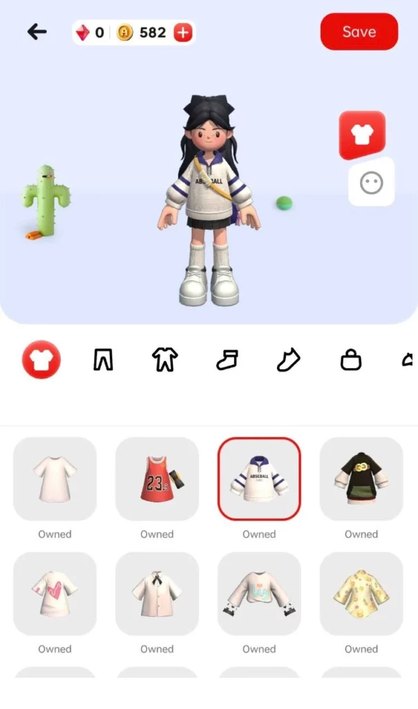 Clothes and Facial Feature in Jagat.io